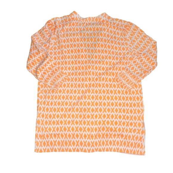 Gap Womens Flourescent 3/4 Length Sleeve Knit Cardigan-White/Orange-Small-GUC - Picture 5 of 5